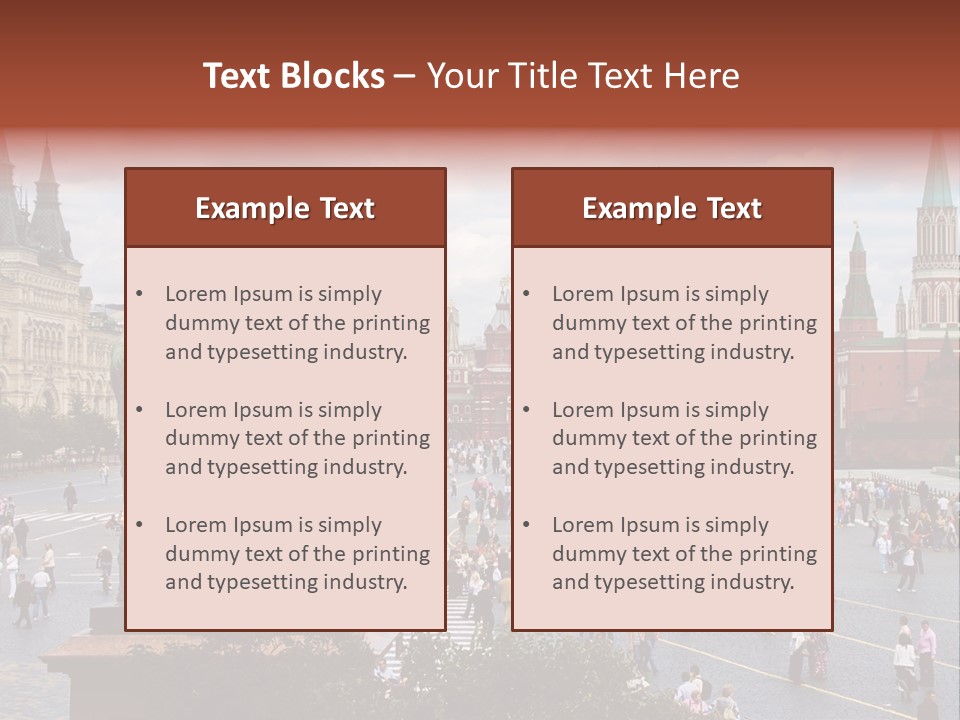 Red Square In Moscow, Russian Federation. National Landmark. Tourist Destination. PowerPoint Template