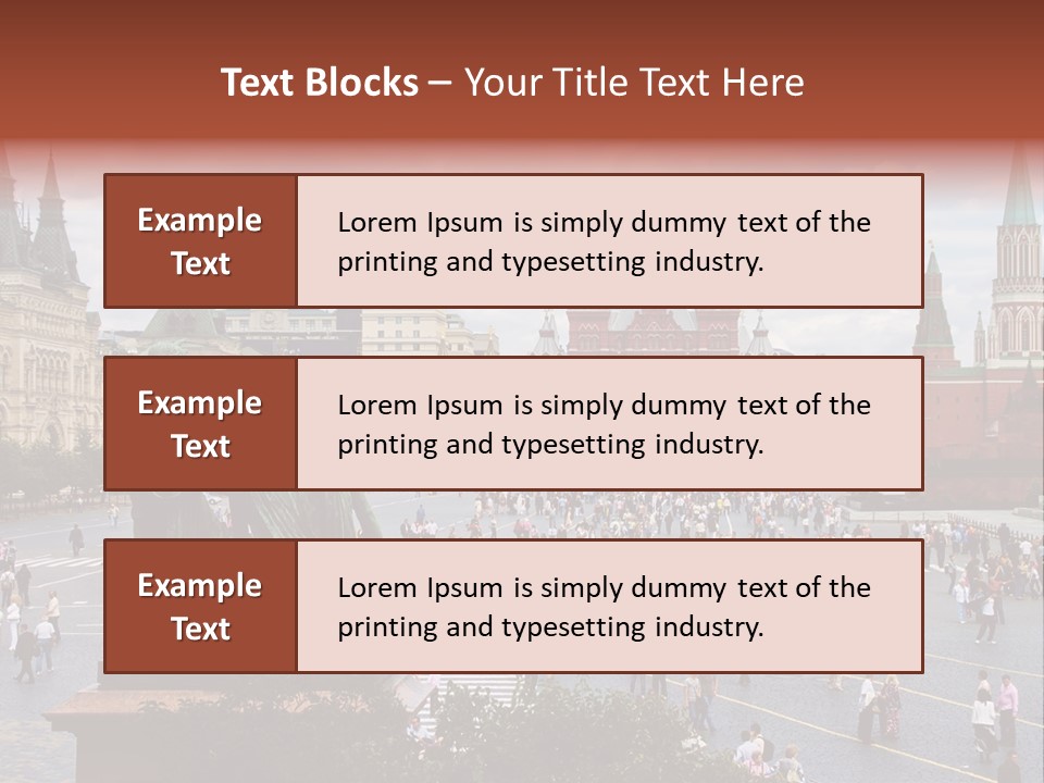 Red Square In Moscow, Russian Federation. National Landmark. Tourist Destination. PowerPoint Template