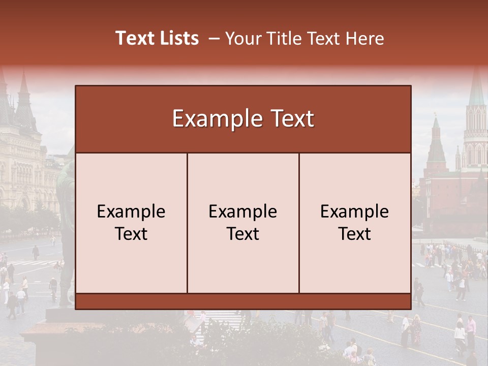 Red Square In Moscow, Russian Federation. National Landmark. Tourist Destination. PowerPoint Template