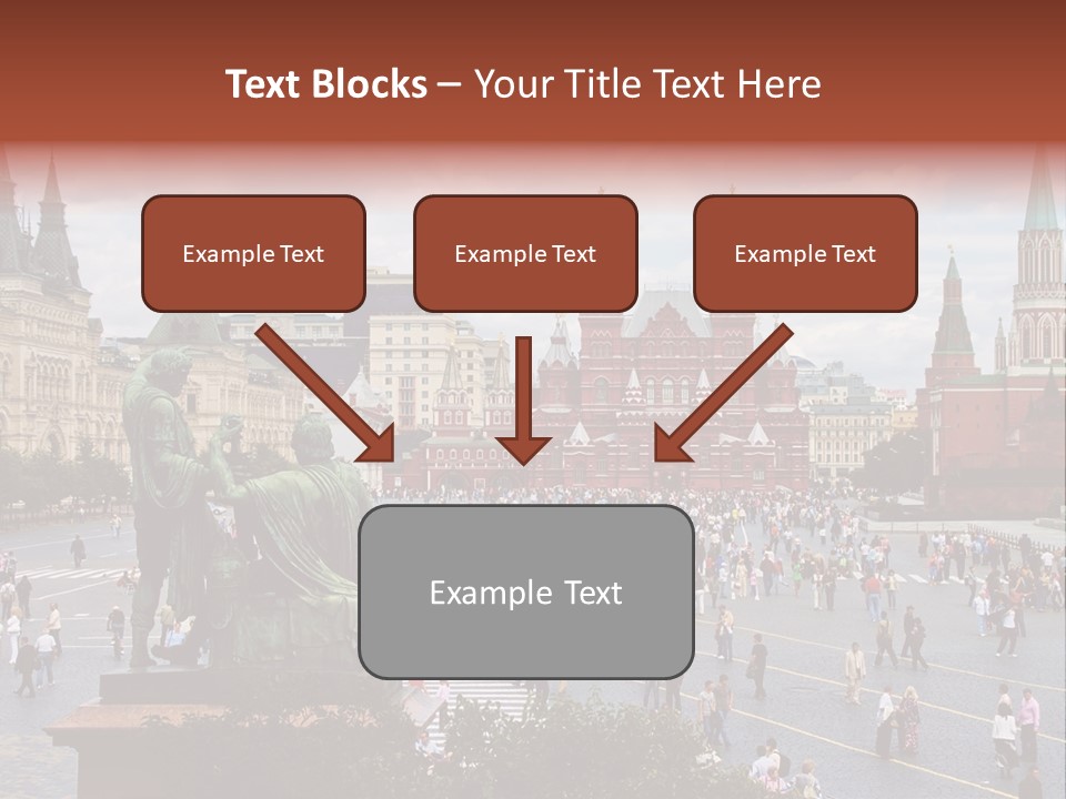 Red Square In Moscow, Russian Federation. National Landmark. Tourist Destination. PowerPoint Template