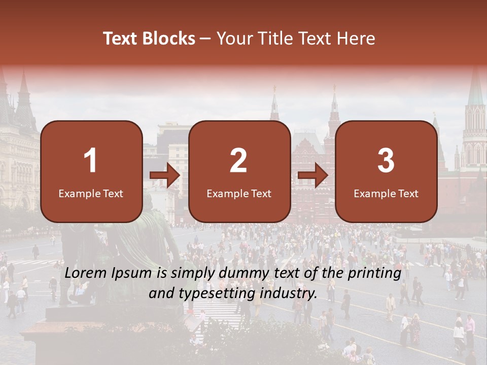 Red Square In Moscow, Russian Federation. National Landmark. Tourist Destination. PowerPoint Template