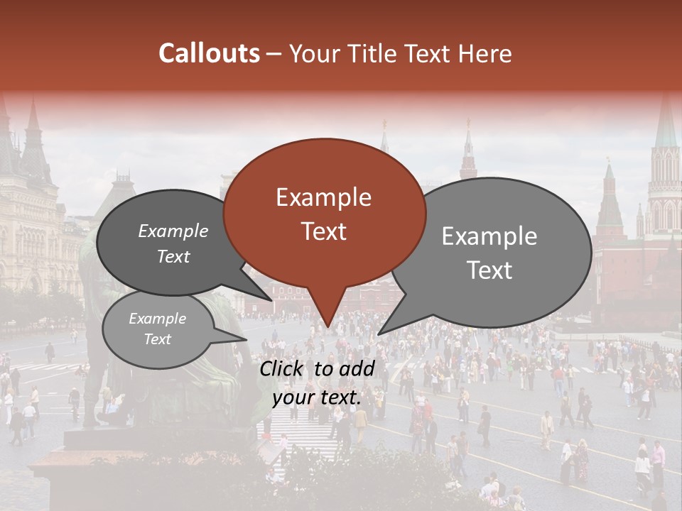 Red Square In Moscow, Russian Federation. National Landmark. Tourist Destination. PowerPoint Template