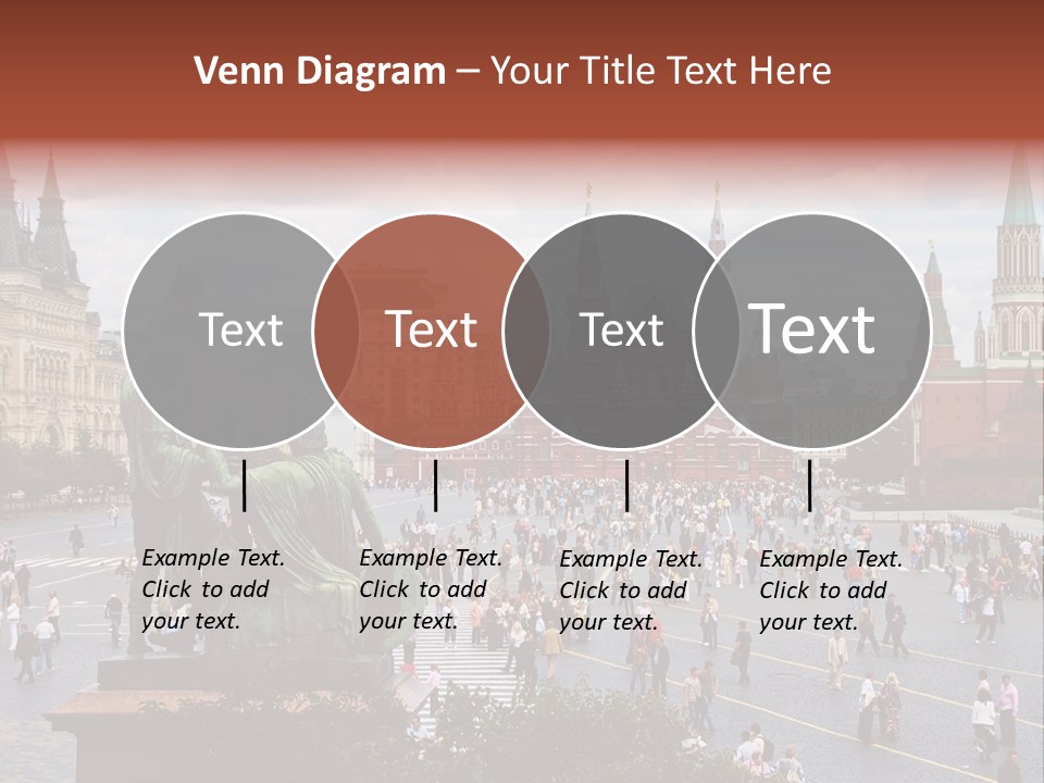 Red Square In Moscow, Russian Federation. National Landmark. Tourist Destination. PowerPoint Template