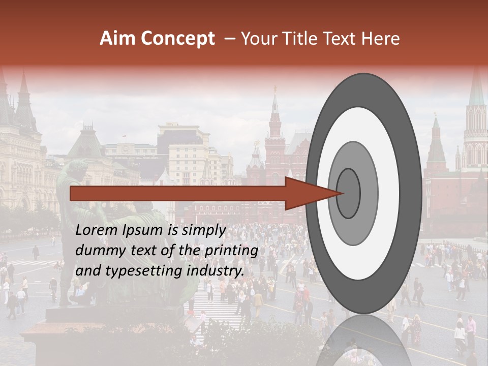 Red Square In Moscow, Russian Federation. National Landmark. Tourist Destination. PowerPoint Template