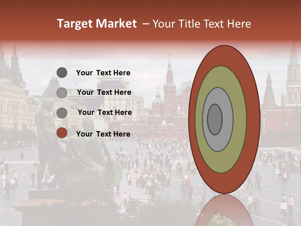 Red Square In Moscow, Russian Federation. National Landmark. Tourist Destination. PowerPoint Template