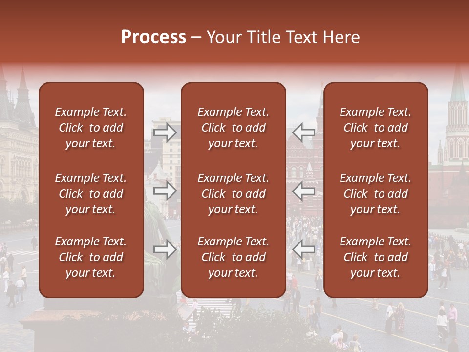 Red Square In Moscow, Russian Federation. National Landmark. Tourist Destination. PowerPoint Template