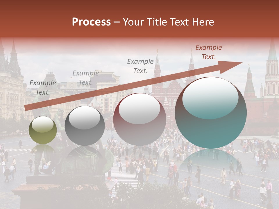 Red Square In Moscow, Russian Federation. National Landmark. Tourist Destination. PowerPoint Template