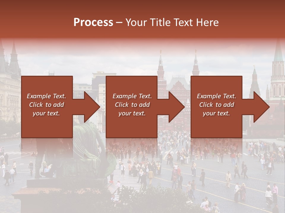 Red Square In Moscow, Russian Federation. National Landmark. Tourist Destination. PowerPoint Template