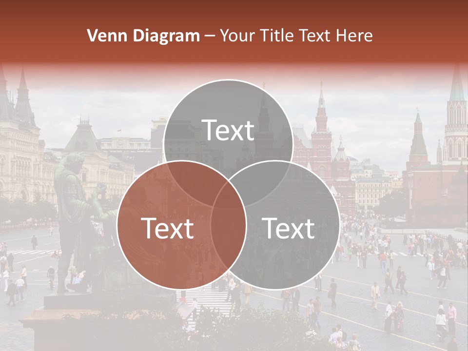 Red Square In Moscow, Russian Federation. National Landmark. Tourist Destination. PowerPoint Template