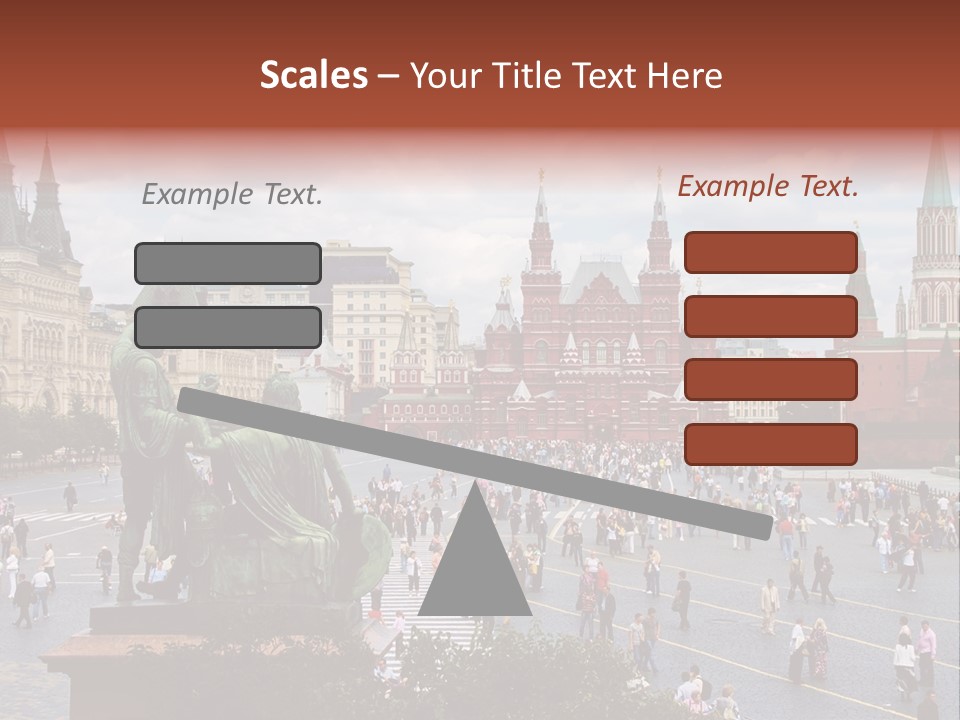 Red Square In Moscow, Russian Federation. National Landmark. Tourist Destination. PowerPoint Template