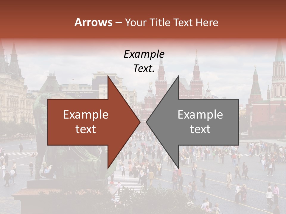 Red Square In Moscow, Russian Federation. National Landmark. Tourist Destination. PowerPoint Template