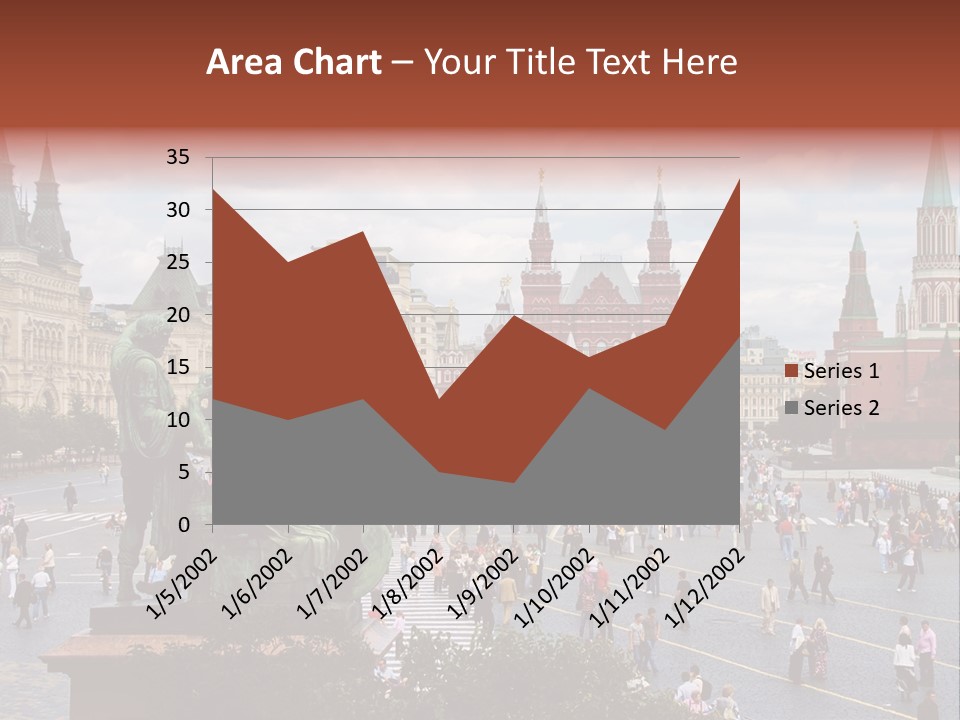 Red Square In Moscow, Russian Federation. National Landmark. Tourist Destination. PowerPoint Template