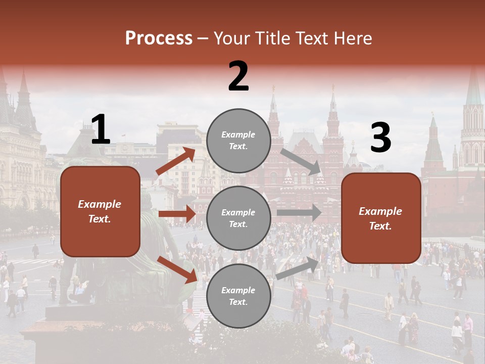 Red Square In Moscow, Russian Federation. National Landmark. Tourist Destination. PowerPoint Template