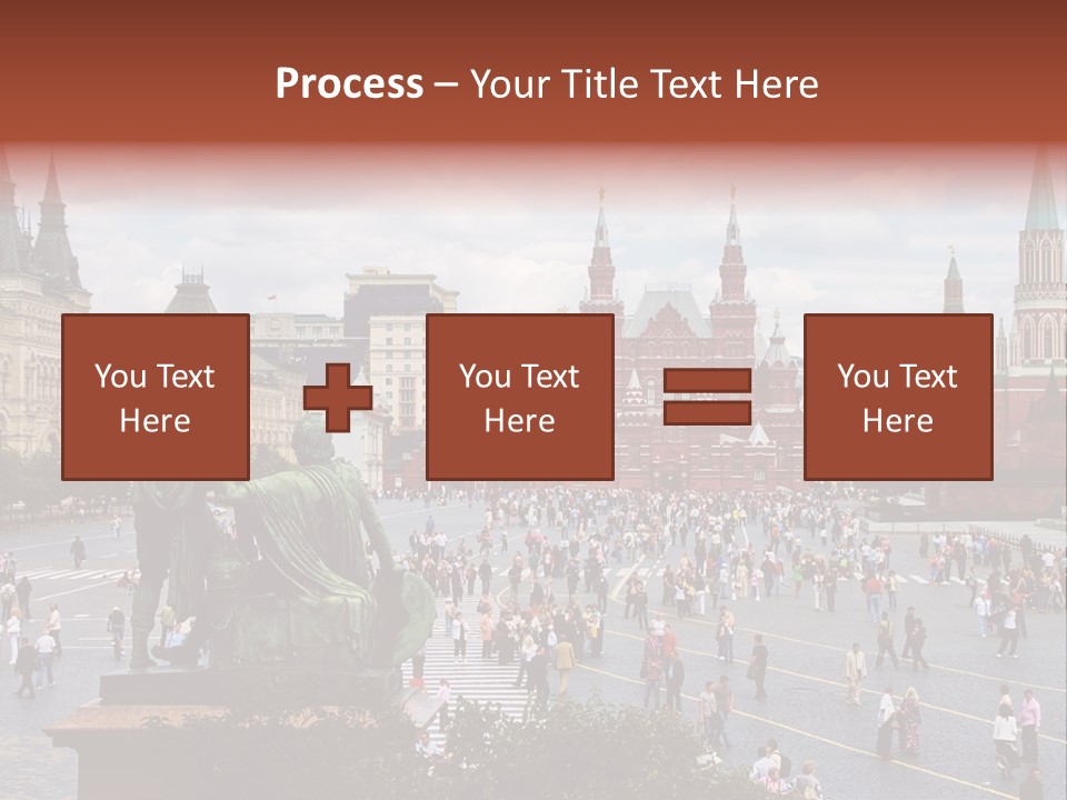 Red Square In Moscow, Russian Federation. National Landmark. Tourist Destination. PowerPoint Template