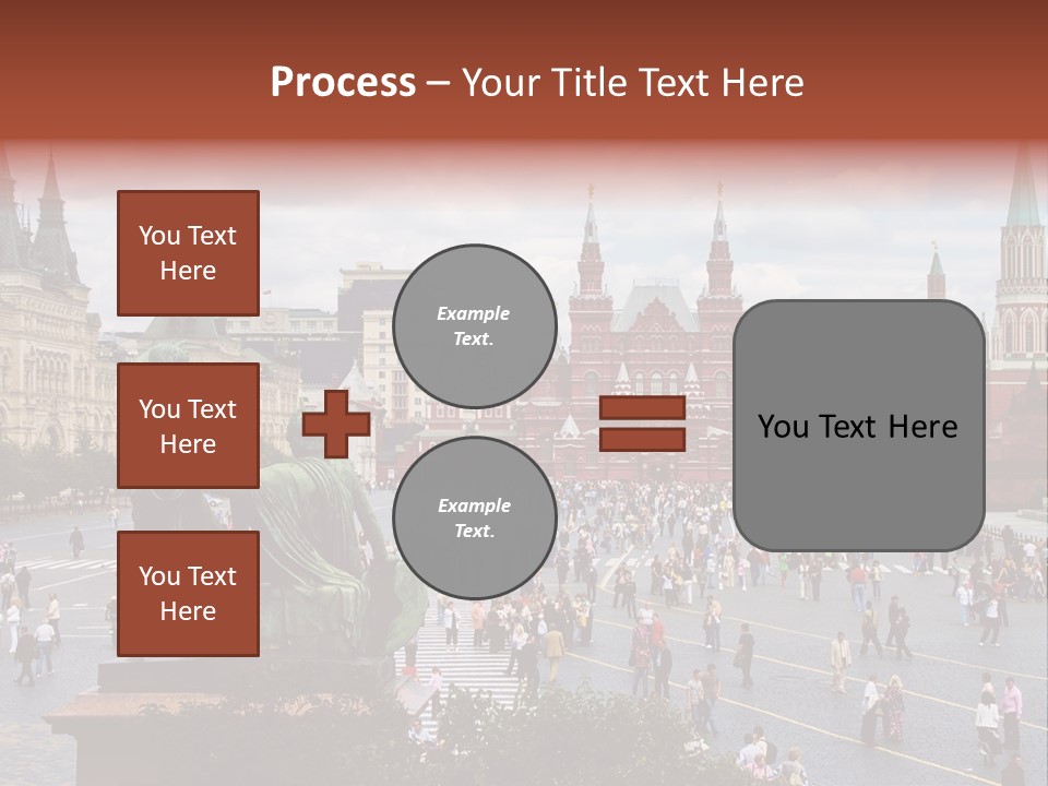 Red Square In Moscow, Russian Federation. National Landmark. Tourist Destination. PowerPoint Template
