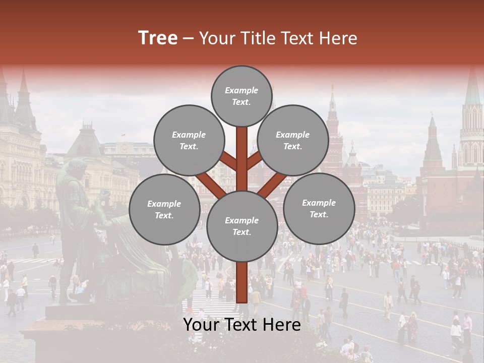 Red Square In Moscow, Russian Federation. National Landmark. Tourist Destination. PowerPoint Template