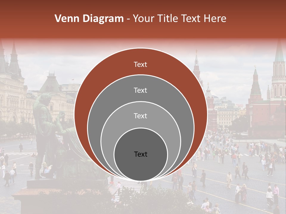 Red Square In Moscow, Russian Federation. National Landmark. Tourist Destination. PowerPoint Template