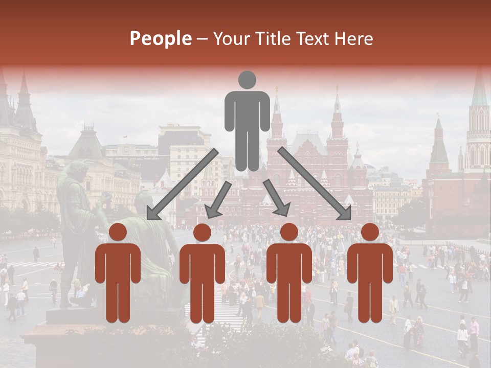 Red Square In Moscow, Russian Federation. National Landmark. Tourist Destination. PowerPoint Template