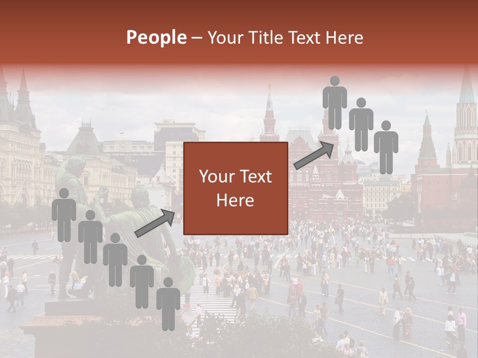 Red Square In Moscow, Russian Federation. National Landmark. Tourist Destination. PowerPoint Template