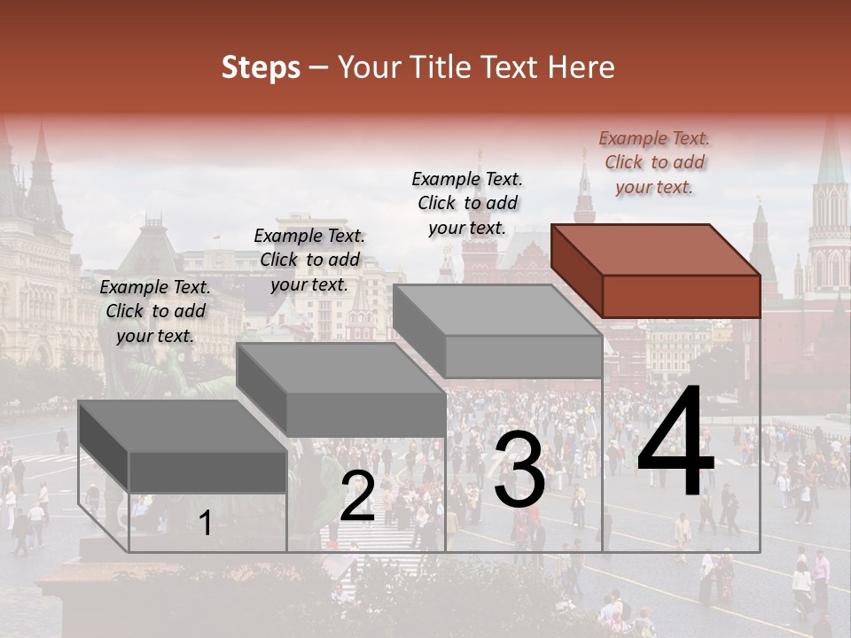 Red Square In Moscow, Russian Federation. National Landmark. Tourist Destination. PowerPoint Template