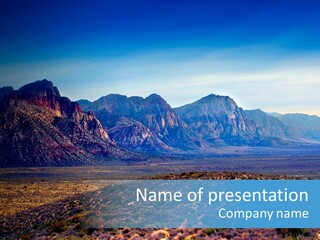 A Mountain Range With A Blue Sky In The Background PowerPoint Template