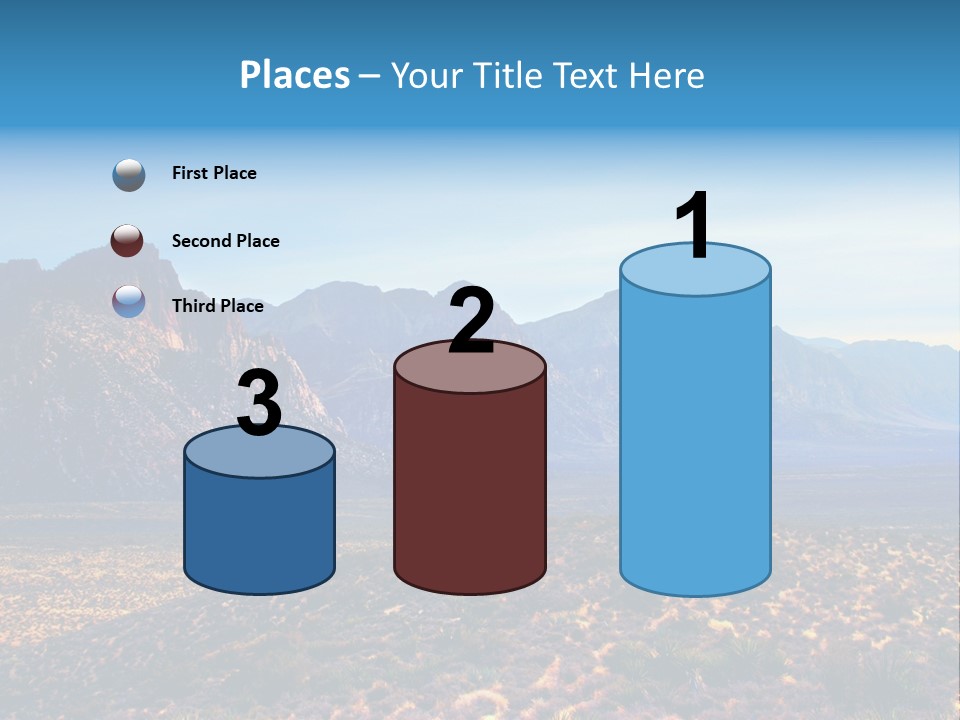 A Mountain Range With A Blue Sky In The Background PowerPoint Template