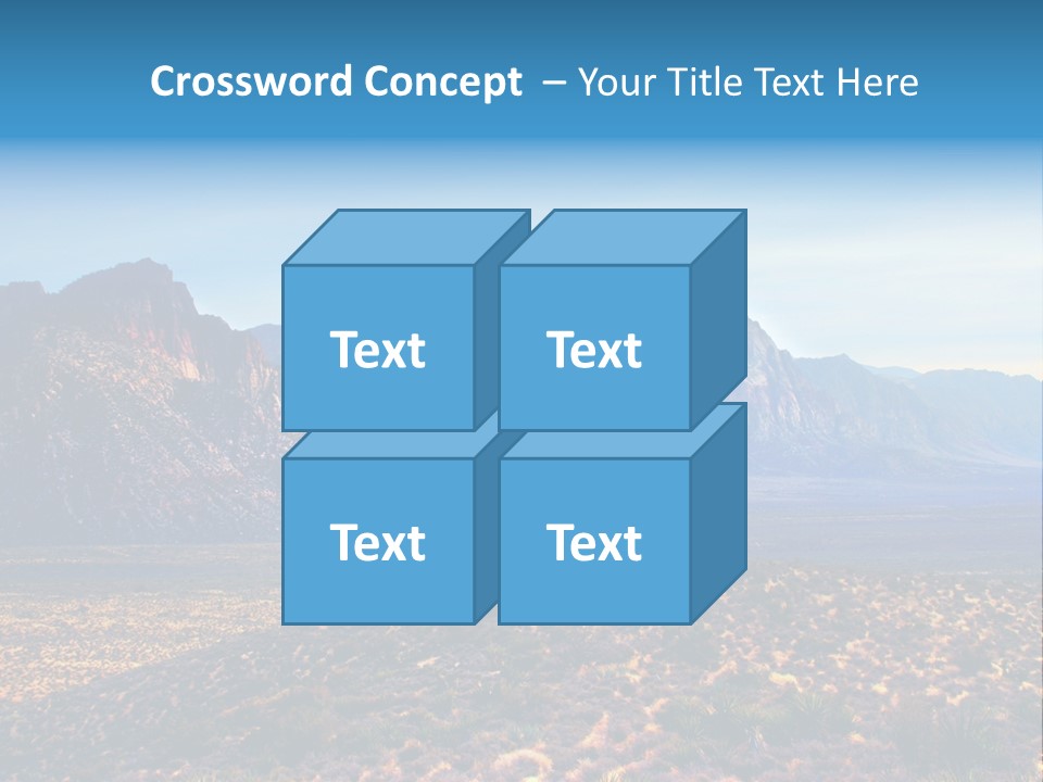 A Mountain Range With A Blue Sky In The Background PowerPoint Template