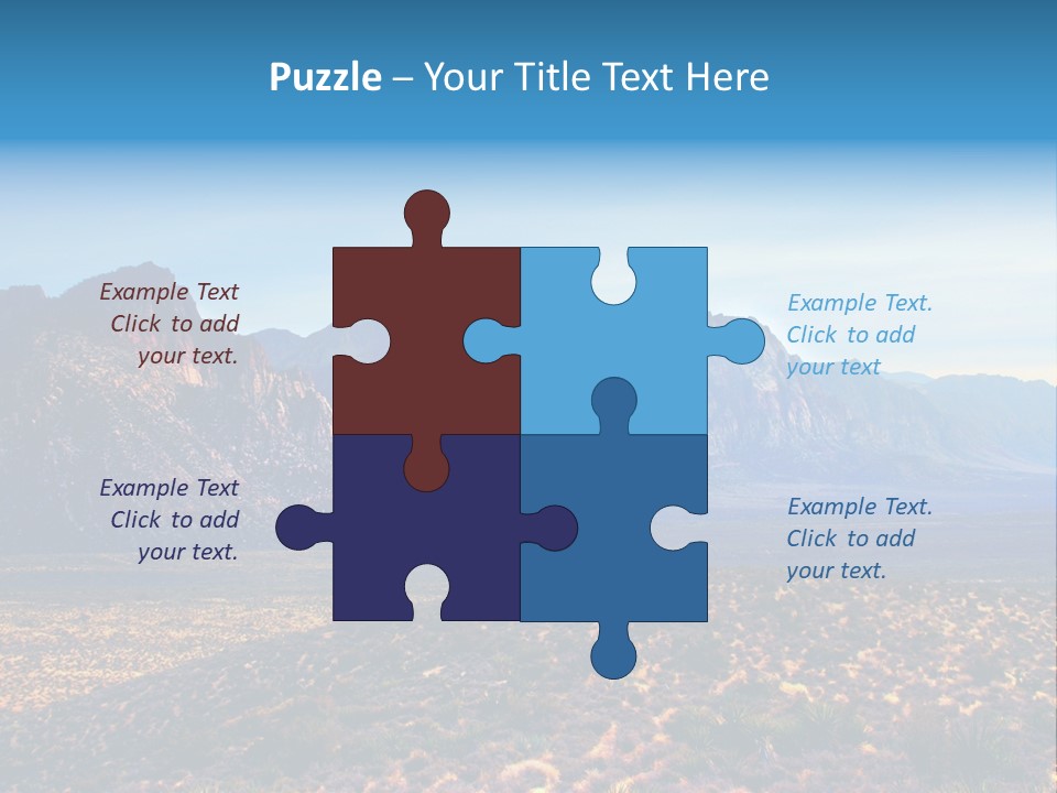 A Mountain Range With A Blue Sky In The Background PowerPoint Template