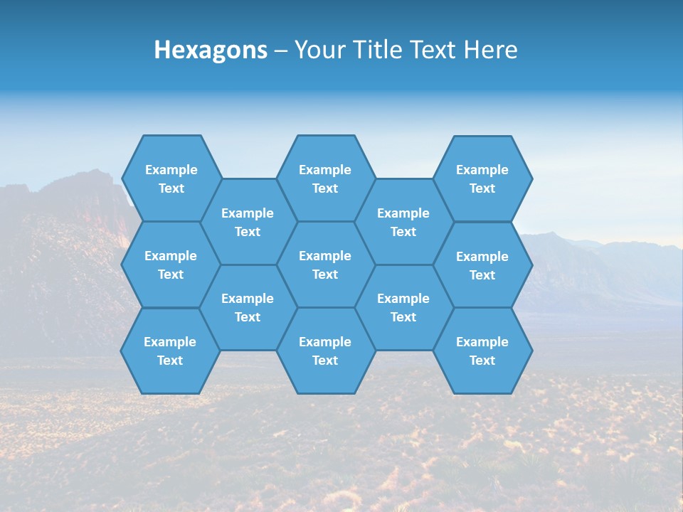 A Mountain Range With A Blue Sky In The Background PowerPoint Template