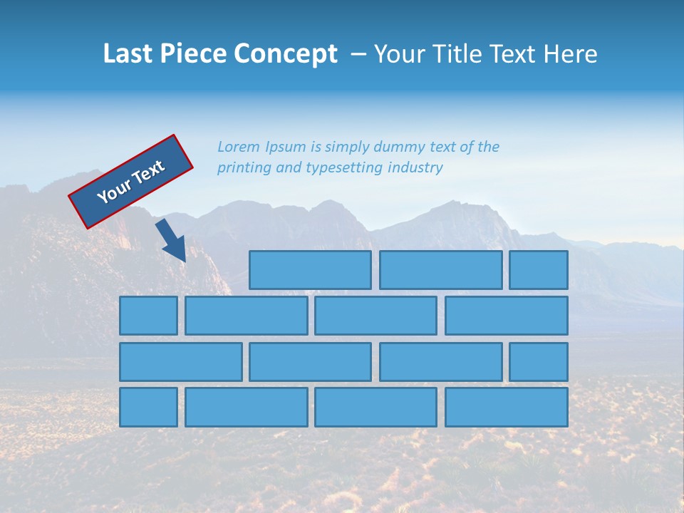 A Mountain Range With A Blue Sky In The Background PowerPoint Template