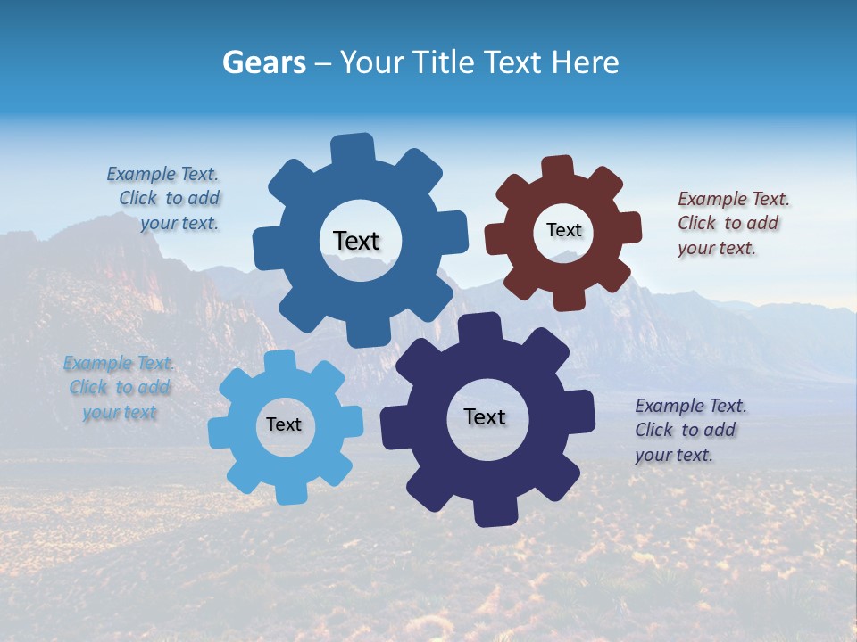 A Mountain Range With A Blue Sky In The Background PowerPoint Template