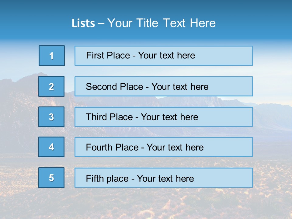 A Mountain Range With A Blue Sky In The Background PowerPoint Template