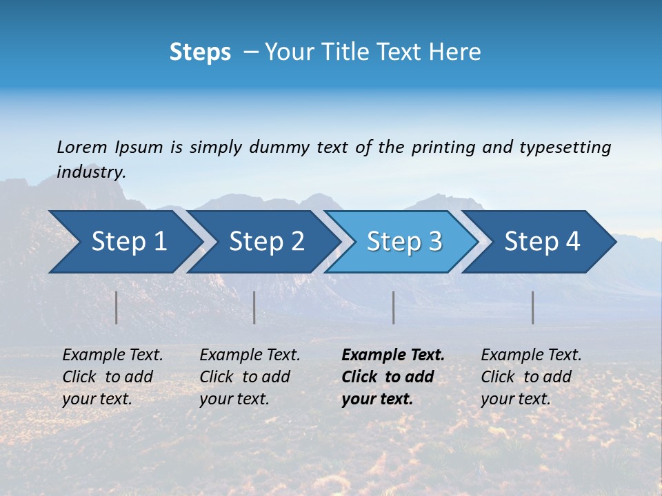 A Mountain Range With A Blue Sky In The Background PowerPoint Template