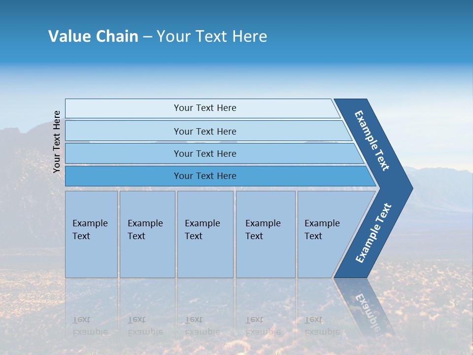 A Mountain Range With A Blue Sky In The Background PowerPoint Template