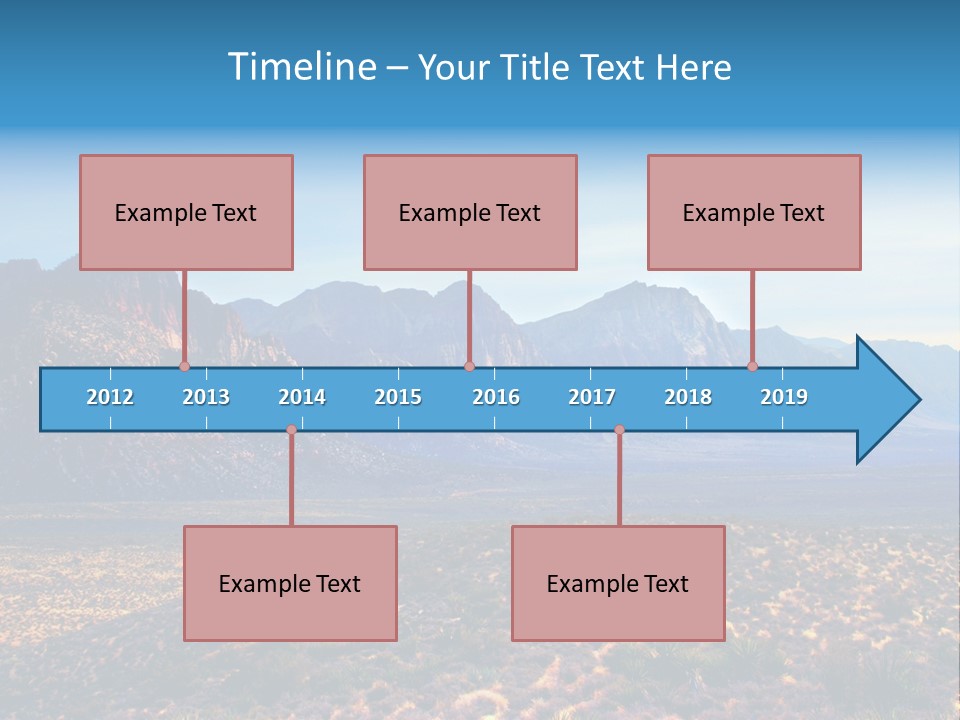 A Mountain Range With A Blue Sky In The Background PowerPoint Template