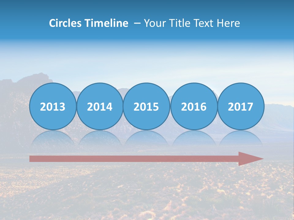 A Mountain Range With A Blue Sky In The Background PowerPoint Template