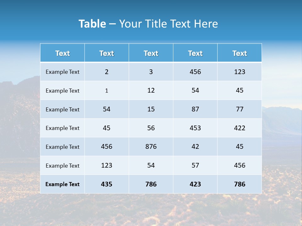 A Mountain Range With A Blue Sky In The Background PowerPoint Template
