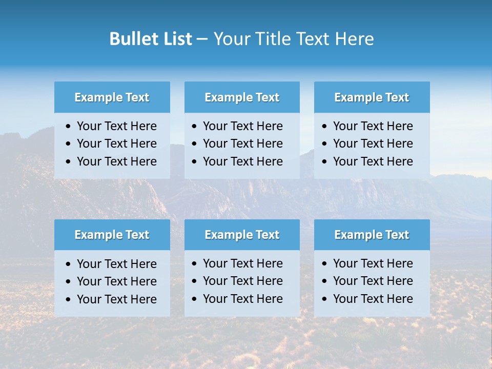 A Mountain Range With A Blue Sky In The Background PowerPoint Template