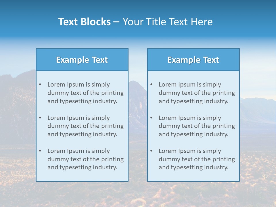 A Mountain Range With A Blue Sky In The Background PowerPoint Template