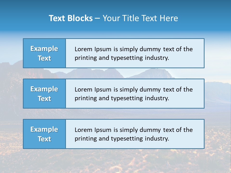 A Mountain Range With A Blue Sky In The Background PowerPoint Template