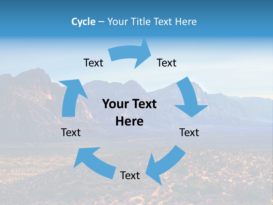 A Mountain Range With A Blue Sky In The Background PowerPoint Template
