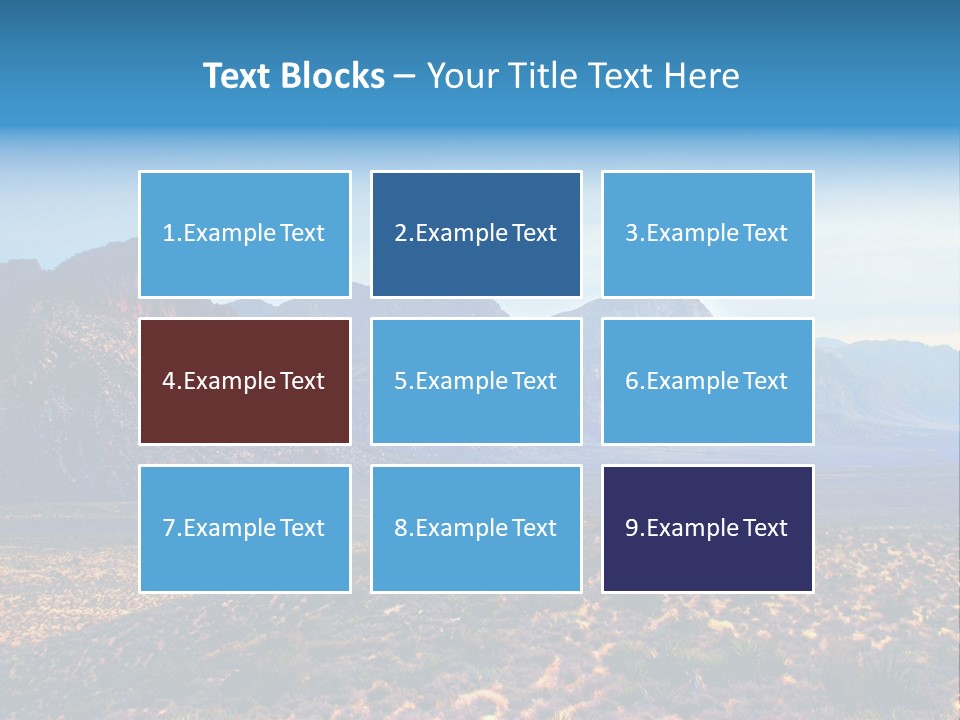 A Mountain Range With A Blue Sky In The Background PowerPoint Template