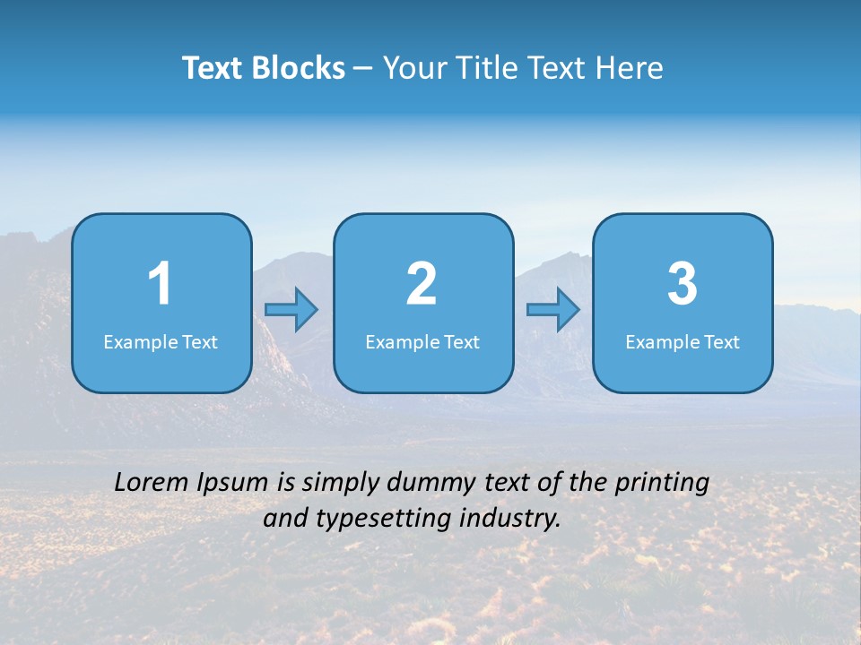 A Mountain Range With A Blue Sky In The Background PowerPoint Template