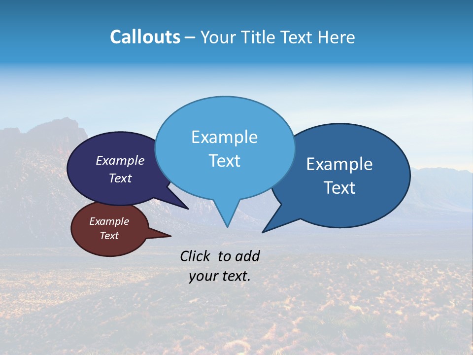 A Mountain Range With A Blue Sky In The Background PowerPoint Template