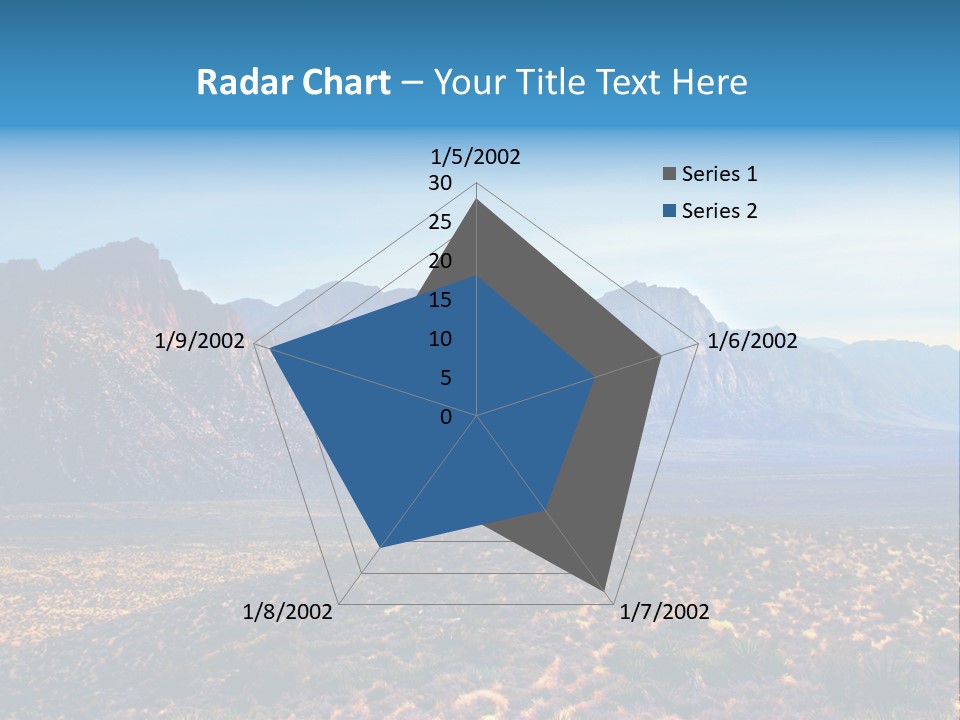 A Mountain Range With A Blue Sky In The Background PowerPoint Template