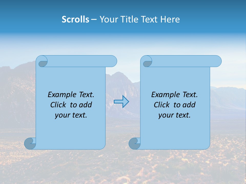 A Mountain Range With A Blue Sky In The Background PowerPoint Template