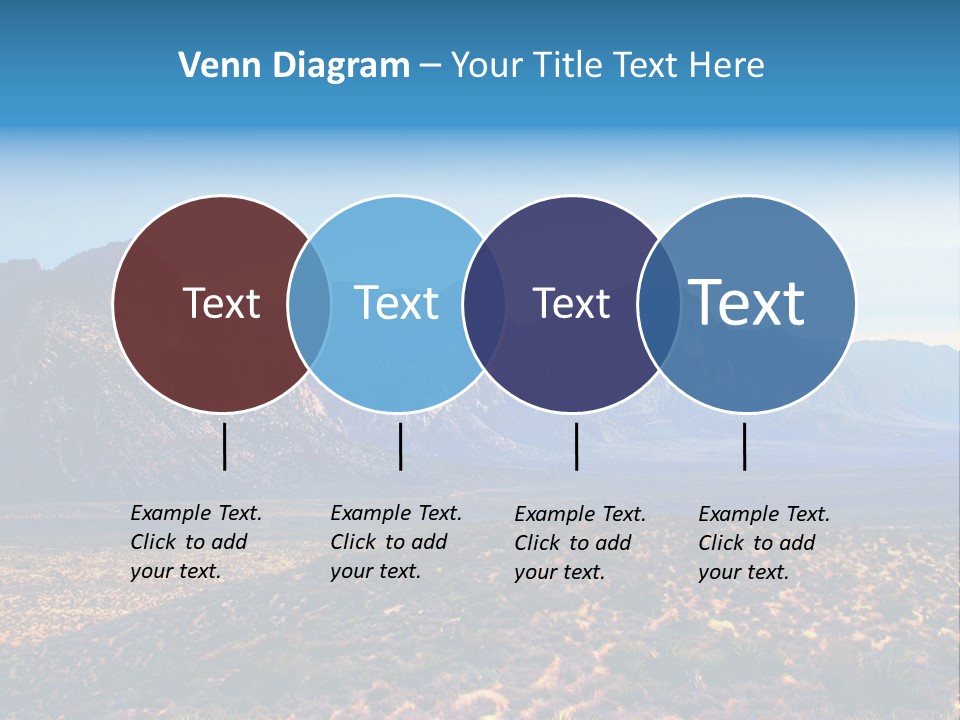 A Mountain Range With A Blue Sky In The Background PowerPoint Template