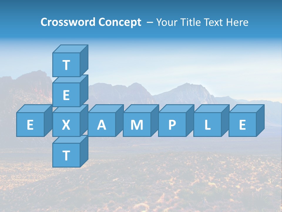 A Mountain Range With A Blue Sky In The Background PowerPoint Template