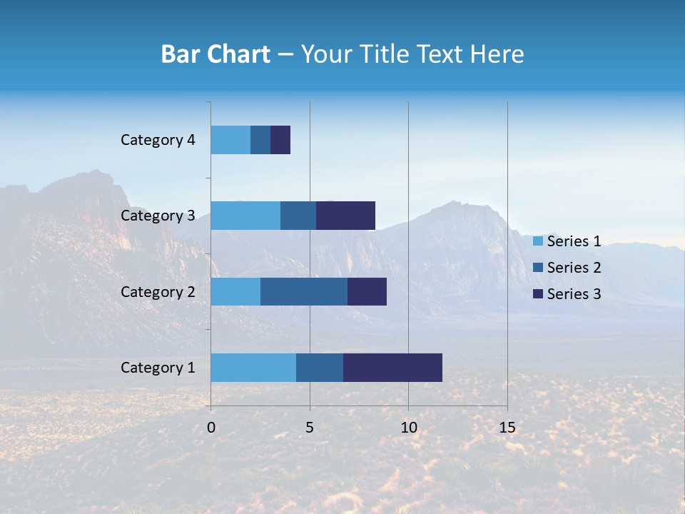 A Mountain Range With A Blue Sky In The Background PowerPoint Template