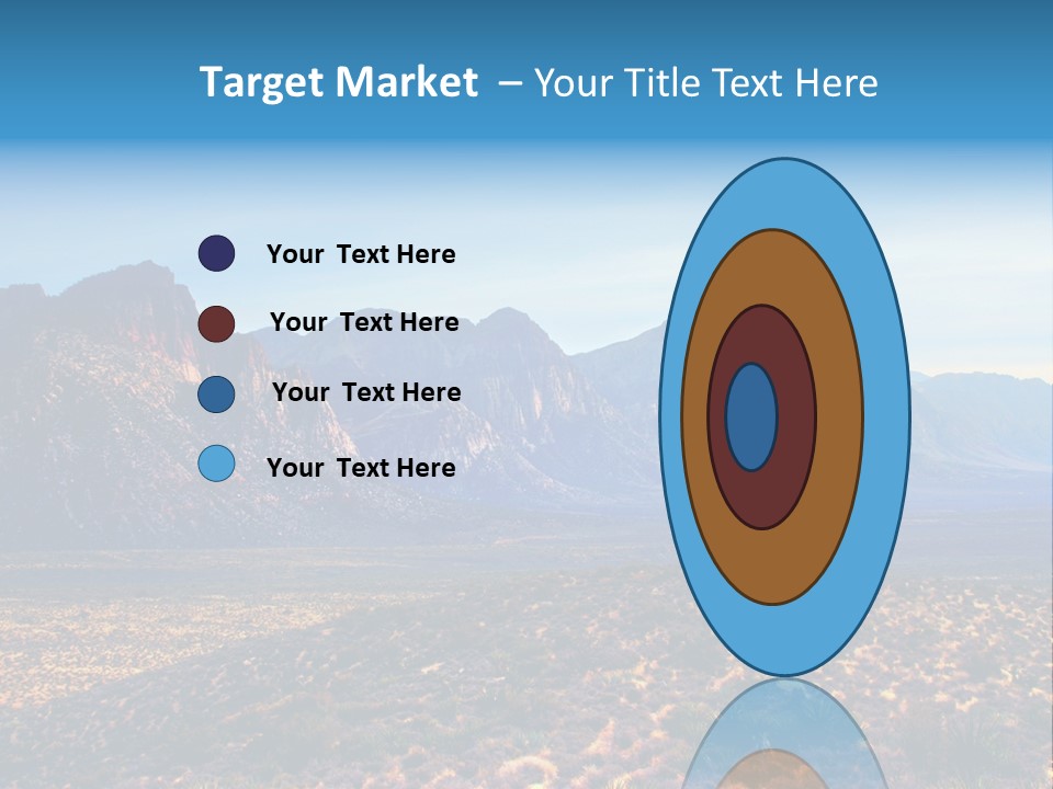 A Mountain Range With A Blue Sky In The Background PowerPoint Template